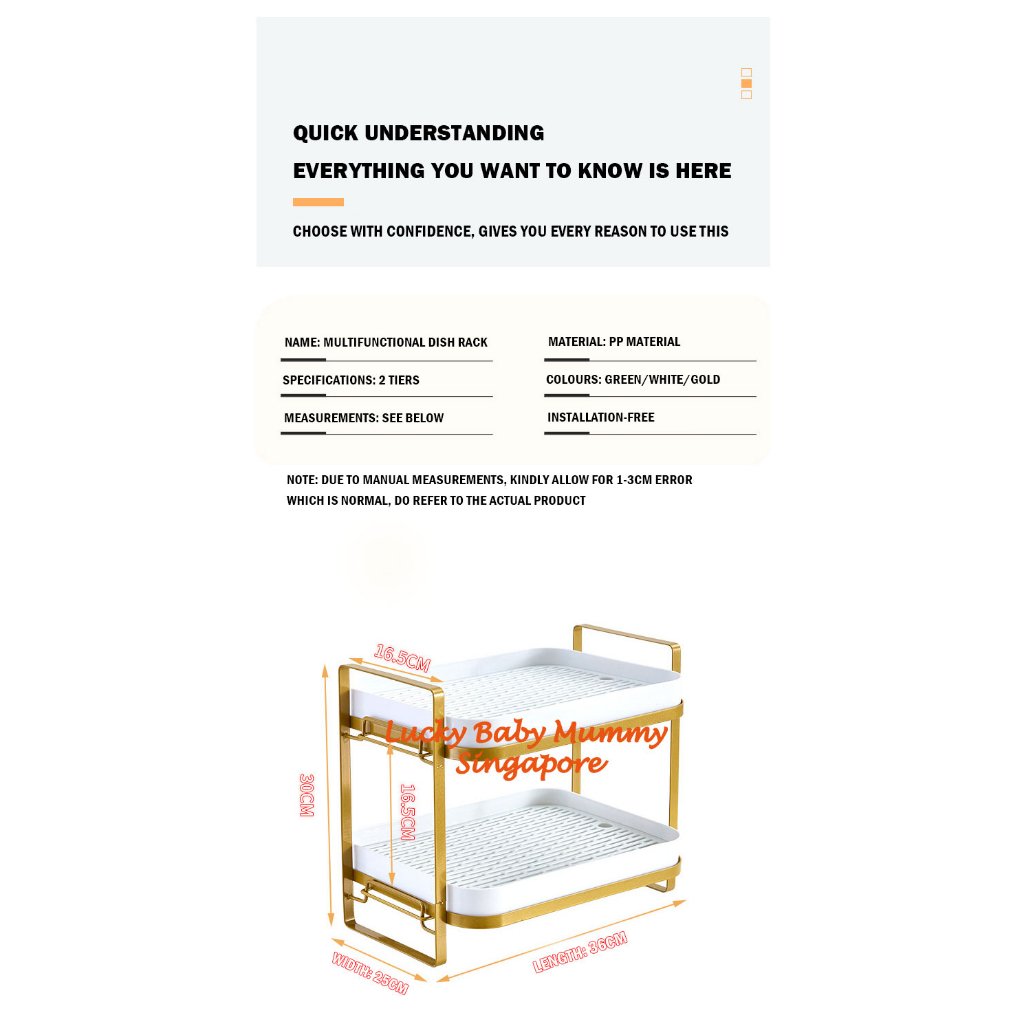 Golden Frame Drainage Rack