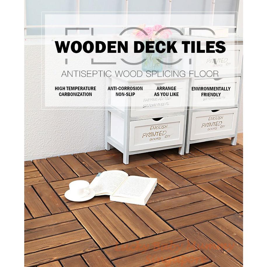 Wooden/ Grass Deck Tiles Outdoor DIY