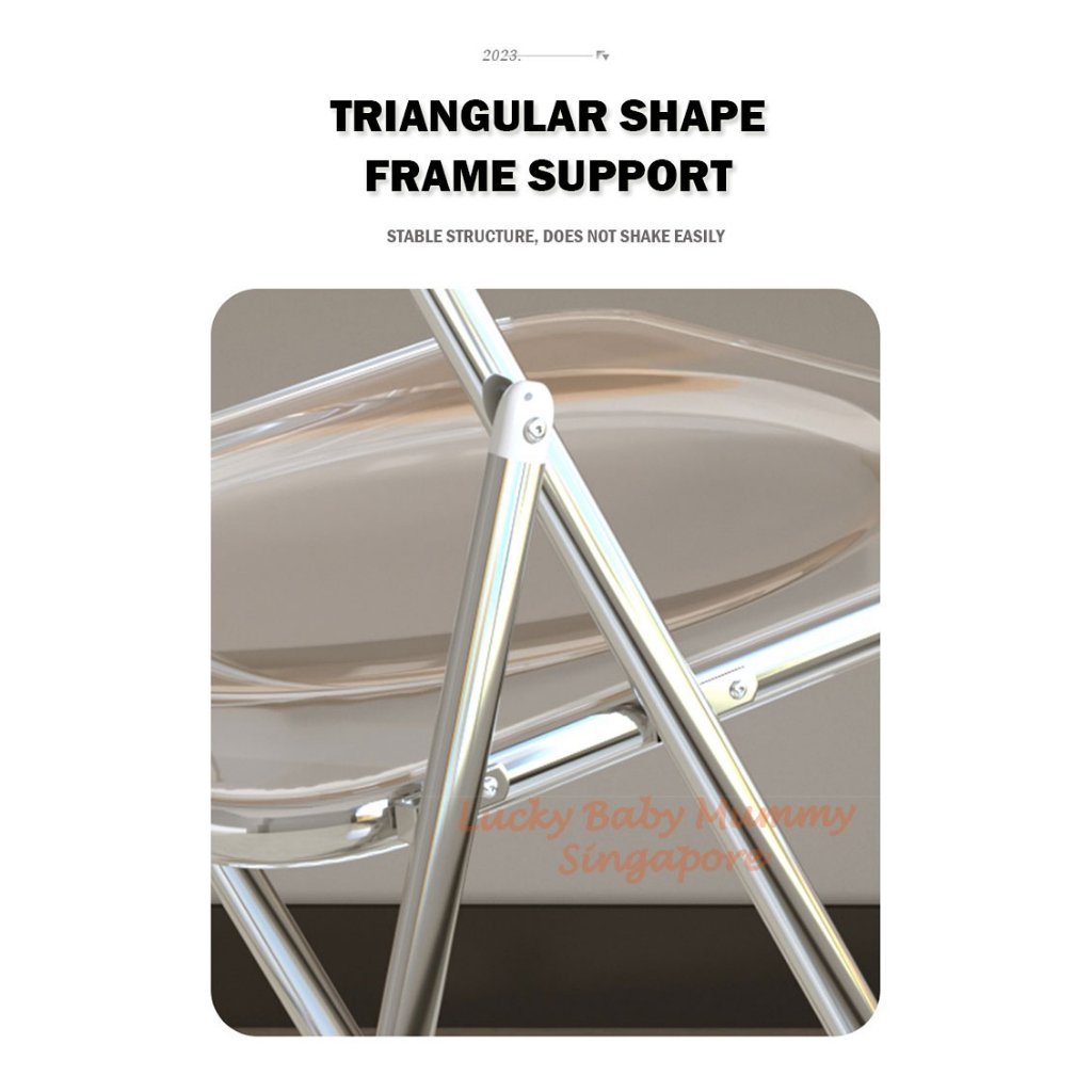 PVC Transparent Crystal Foldable Office Chair