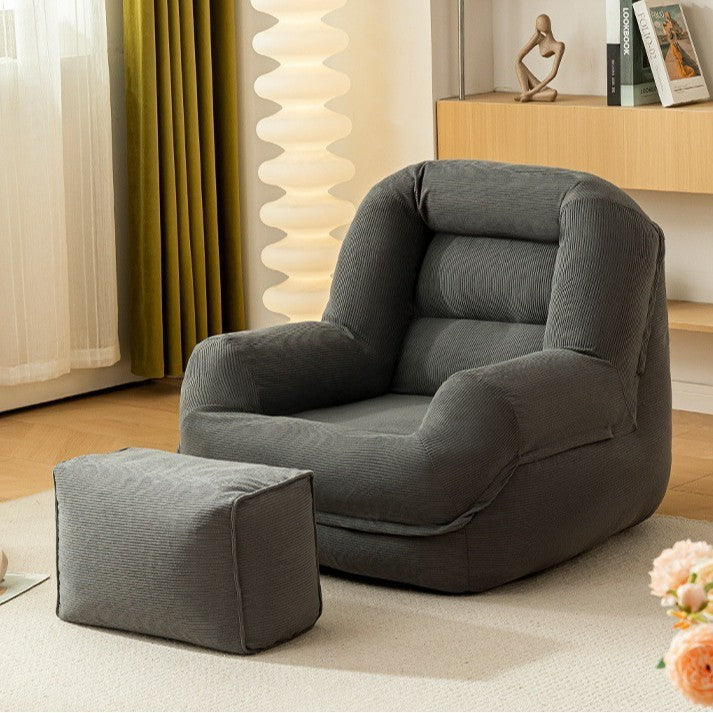 S23 Tatami Lazy Sofa With Leg Rest/ Cozy Tatami Chair for Bedroom, Balcony, and Living Room/ Washable Cover