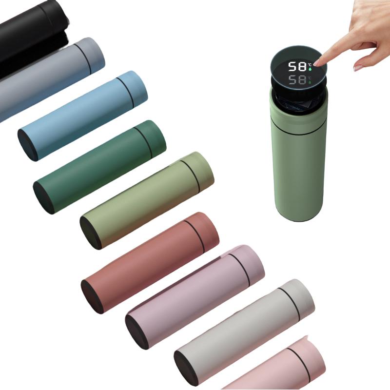 Smart LED Temperature Display Macaron Thermal Bottle with Insulated Bottle Cup 316 Stainless Steel Waterbottle / Water Bottle / Flask