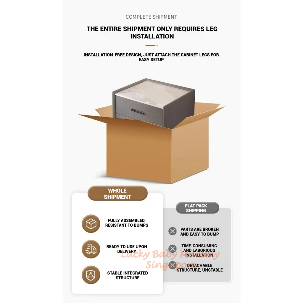 Minimalist Storage Bedside Table With Drawers/Bedroom Side Cabinet/Minimalist Stylish Narrow Side Table