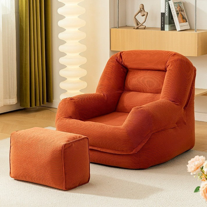 S23 Tatami Lazy Sofa With Leg Rest/ Cozy Tatami Chair for Bedroom, Balcony, and Living Room/ Washable Cover