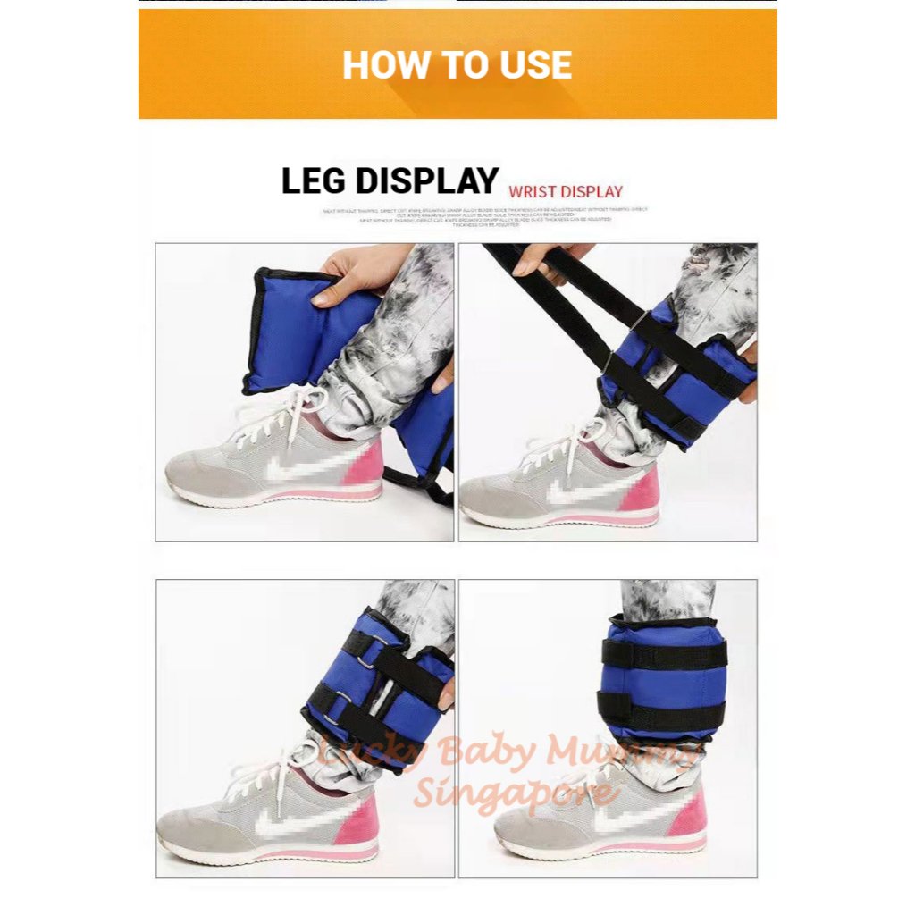 Weight Bearing Sandbags / Adjustable Fitness Weight Bag / Ankle Wrist Weights / Sand-Filled Running Bag