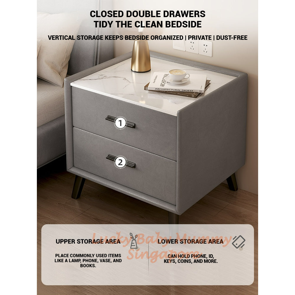 Minimalist Storage Bedside Table With Drawers/Bedroom Side Cabinet/Minimalist Stylish Narrow Side Table