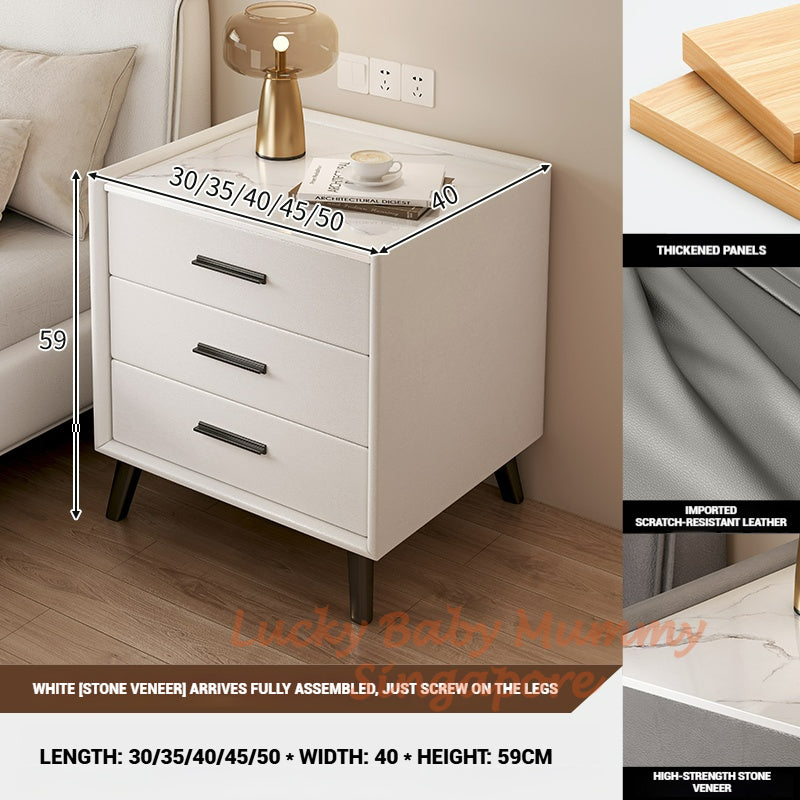 Minimalist Storage Bedside Table With Drawers/Bedroom Side Cabinet/Minimalist Stylish Narrow Side Table