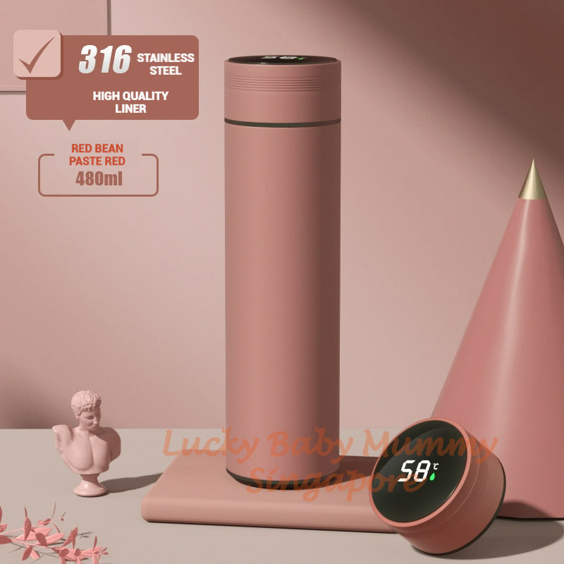 Smart LED Temperature Display Macaron Thermal Bottle with Insulated Bottle Cup 316 Stainless Steel Waterbottle / Water Bottle / Flask