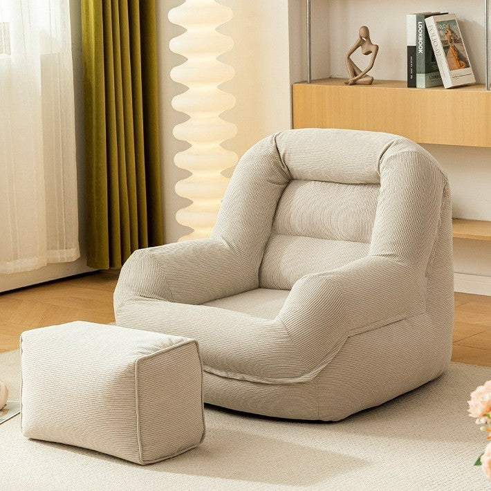 S23 Tatami Lazy Sofa With Leg Rest/ Cozy Tatami Chair for Bedroom, Balcony, and Living Room/ Washable Cover