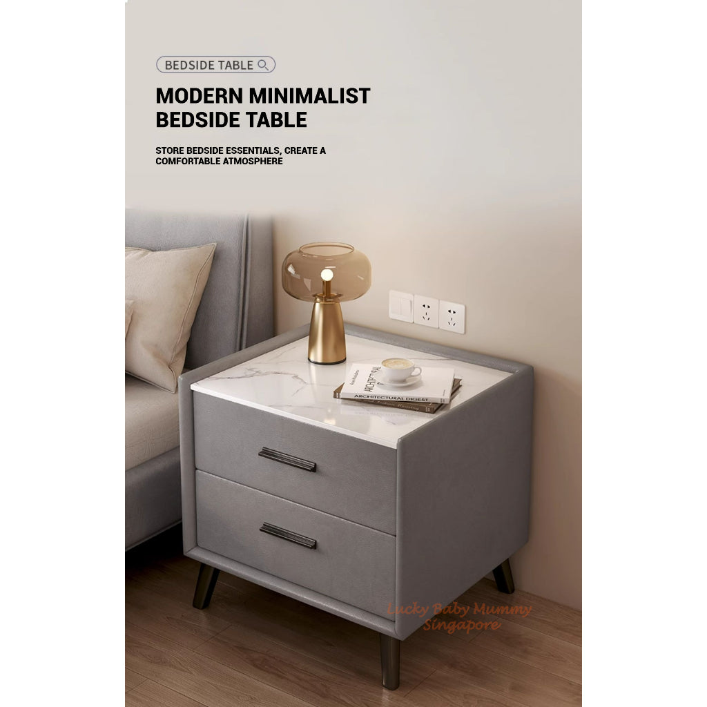 Minimalist Storage Bedside Table With Drawers/Bedroom Side Cabinet/Minimalist Stylish Narrow Side Table