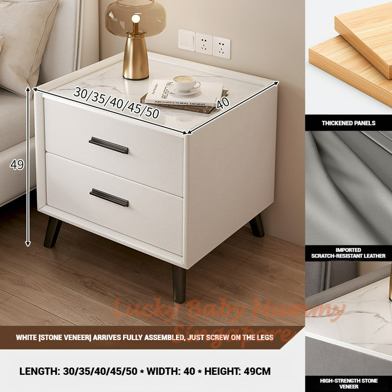 Minimalist Storage Bedside Table With Drawers/Bedroom Side Cabinet/Minimalist Stylish Narrow Side Table