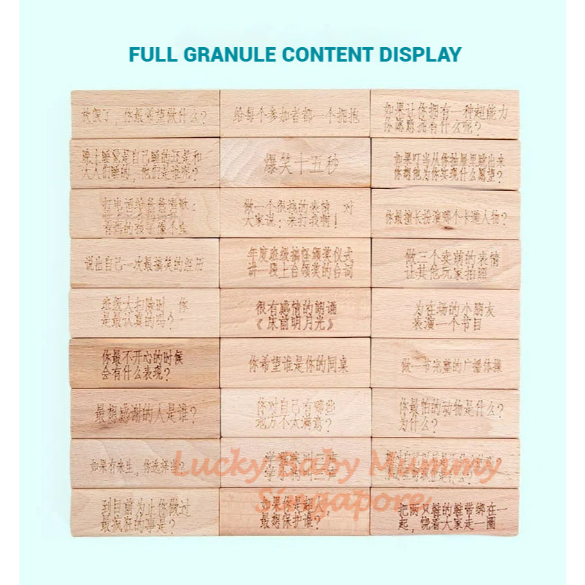 Wooden Stacking Blocks Game with Dice