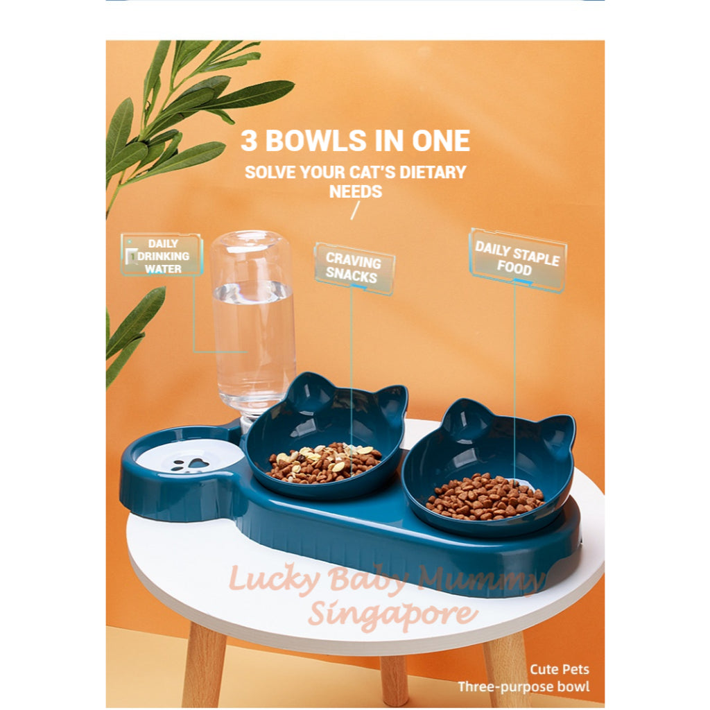 3-In-1 Pet Bowl Set
