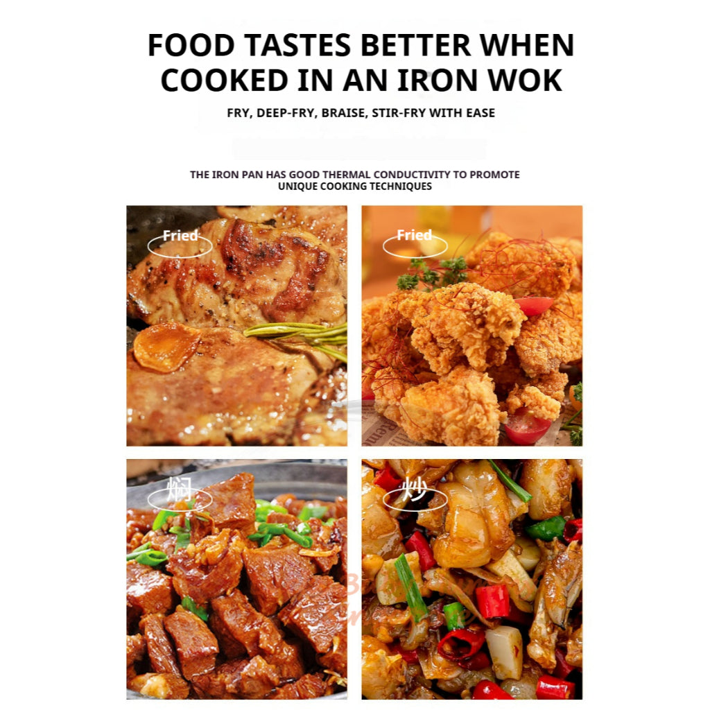 Cast Iron Stir-Frying Pan