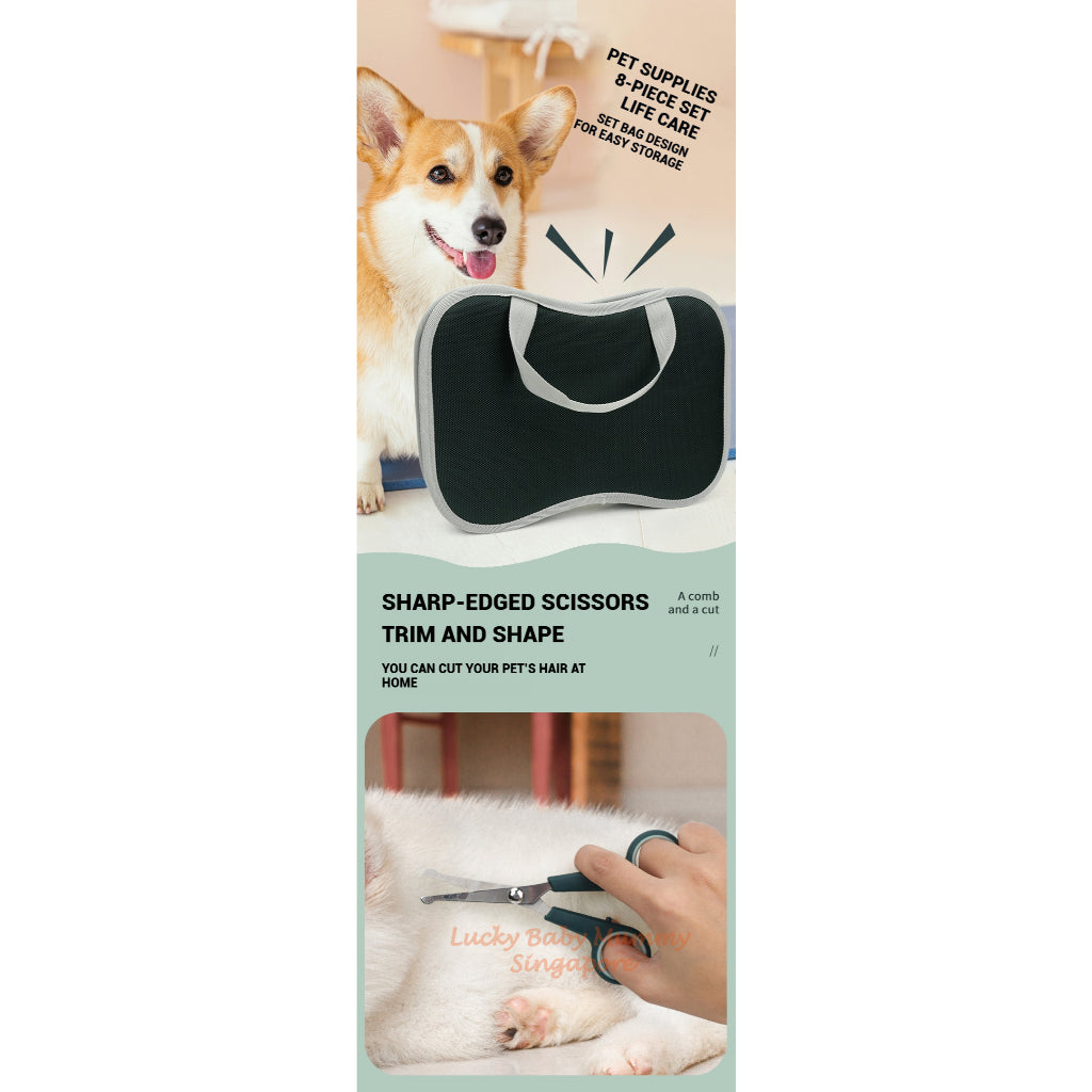8-in-1 Pet Grooming Kit Set