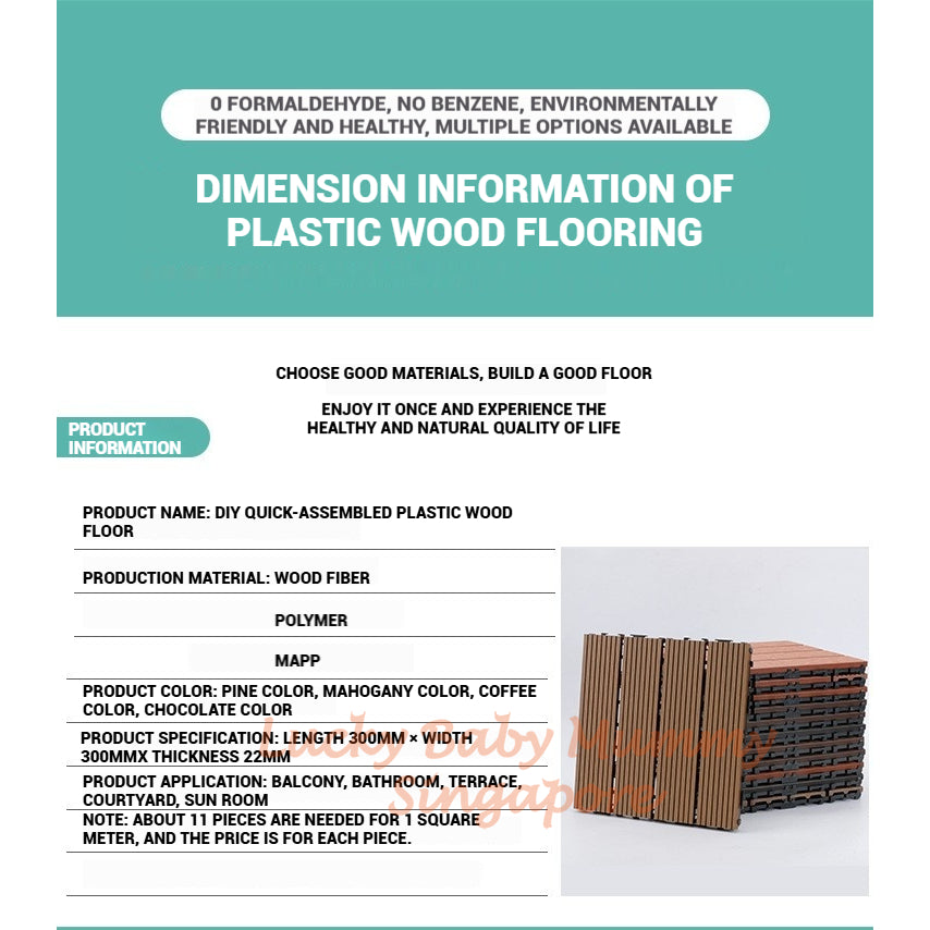 Plastic Wood Deck Tiles