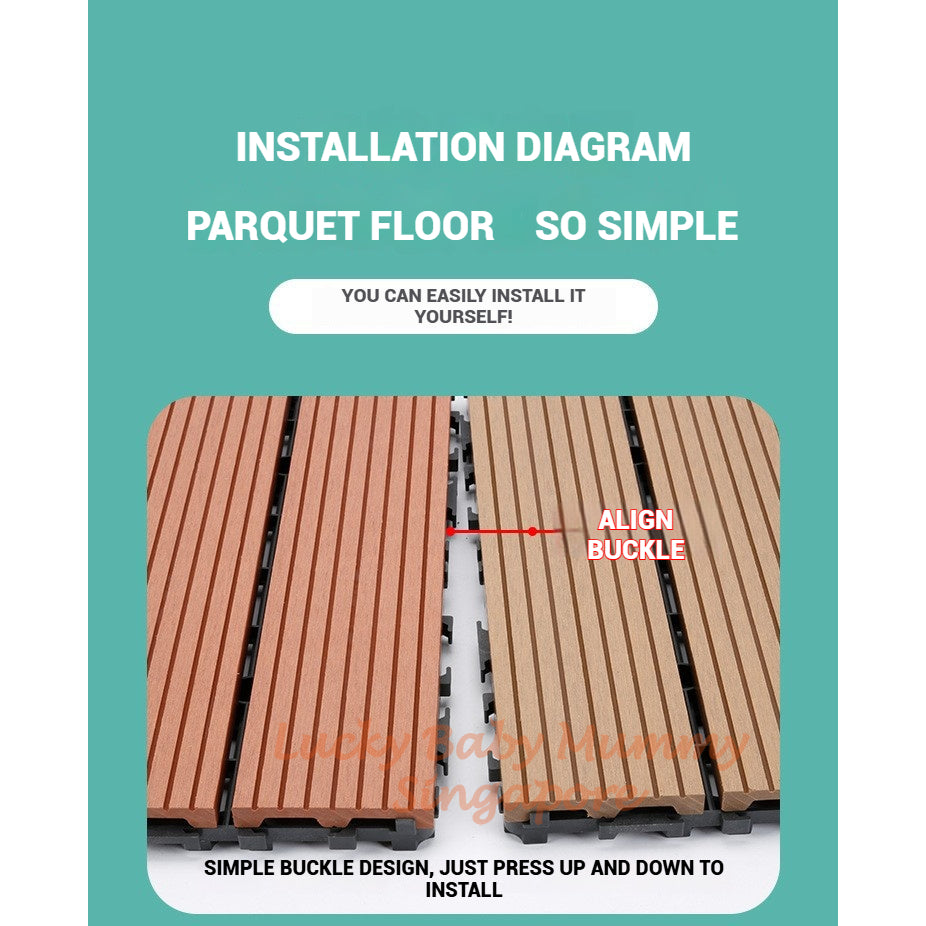 Plastic Wood Deck Tiles