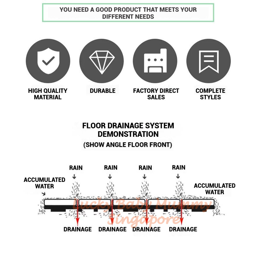 Plastic Wood Deck Tiles