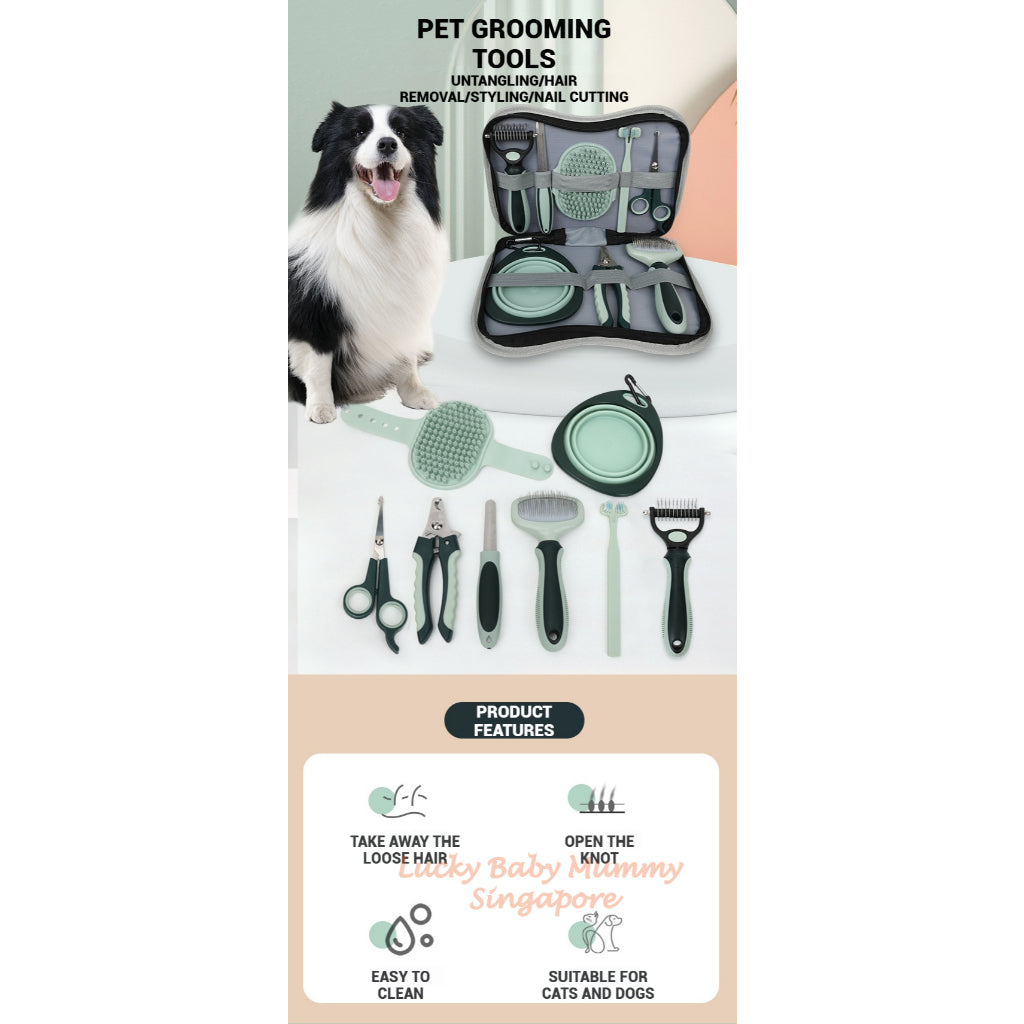 8-in-1 Pet Grooming Kit Set