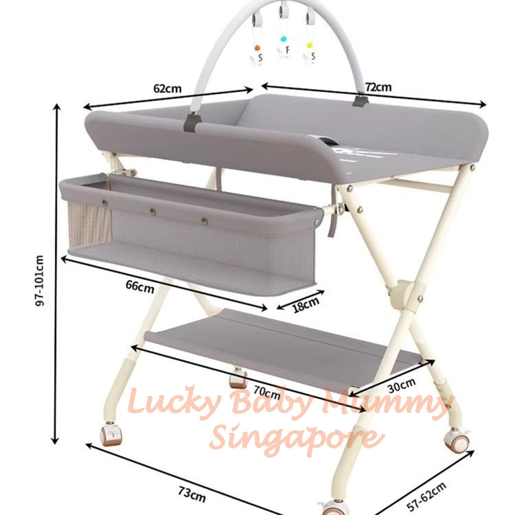 Baby Care Changing Table with Wheels