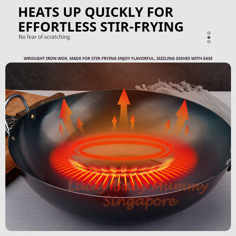 Cast Iron Stir-Frying Pan