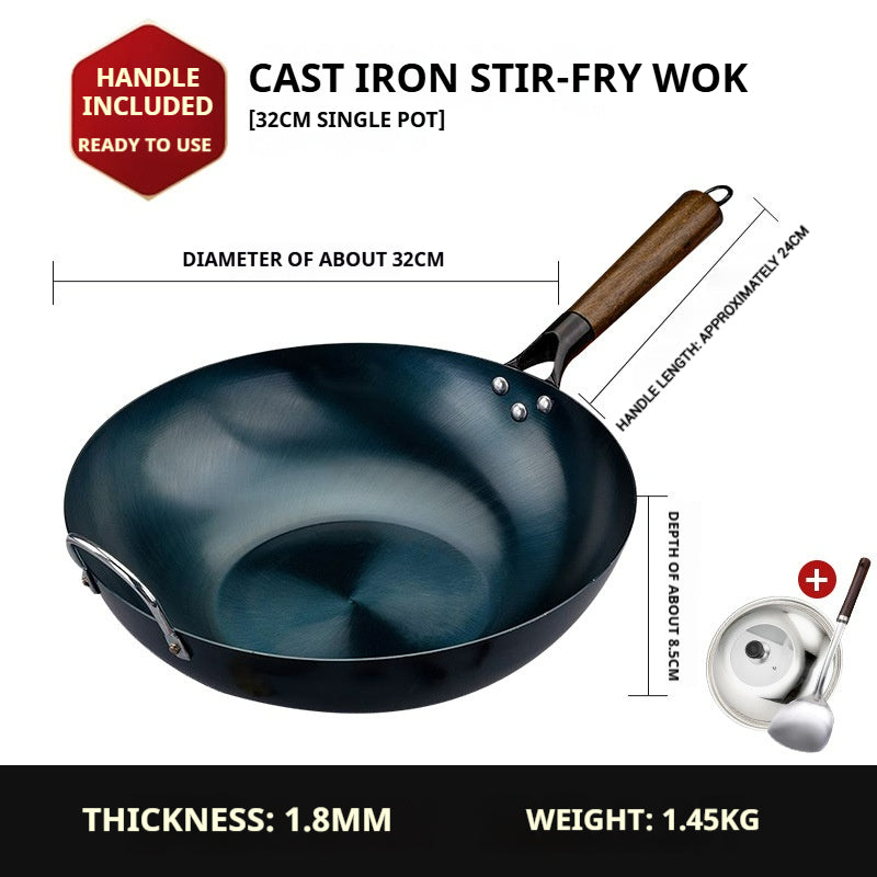 Cast Iron Stir-Frying Pan