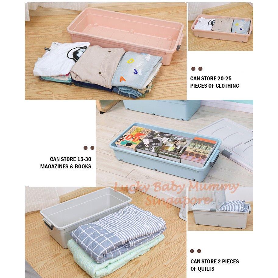 Underbed Stackable Storage Box with Wheels