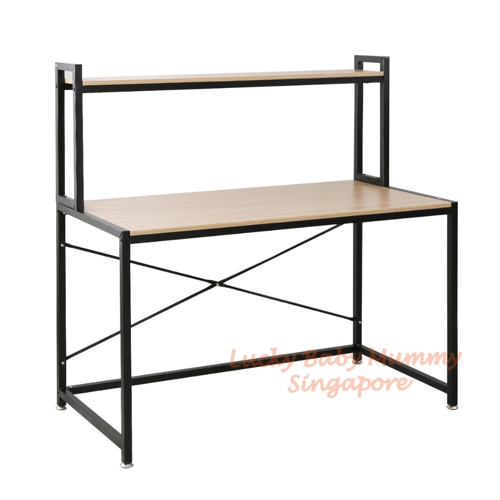 Simple Table with Bookshelf Computer Table Study Desk