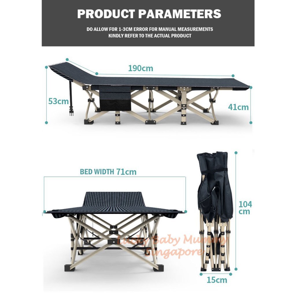Foldable Sleeping Camping Bed Single