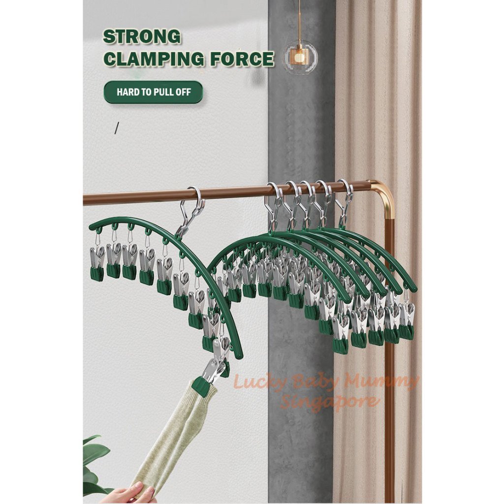 Premium Windproof Sock Drying Hanger Stainless Steel