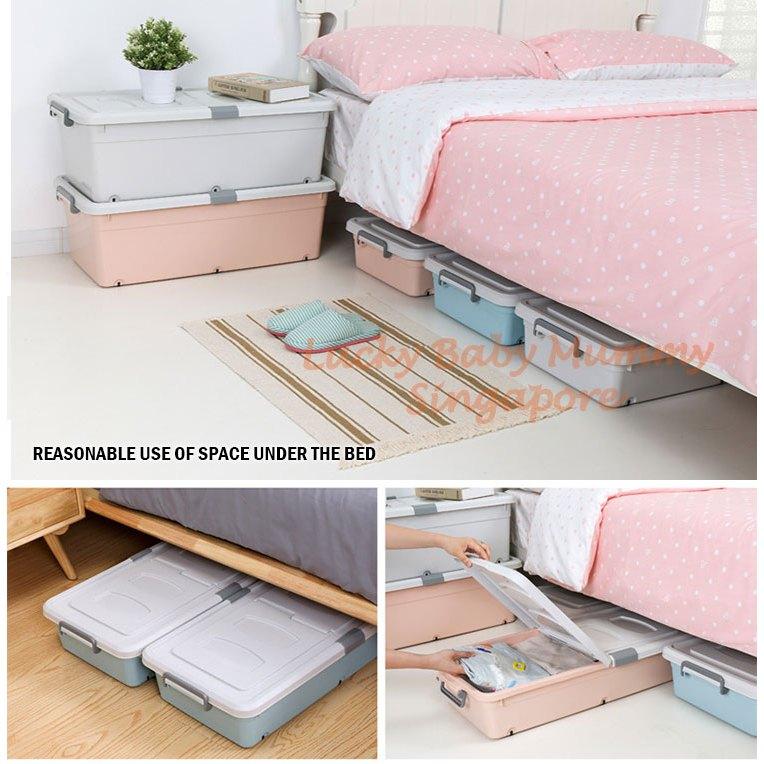 Underbed Stackable Storage Box with Wheels