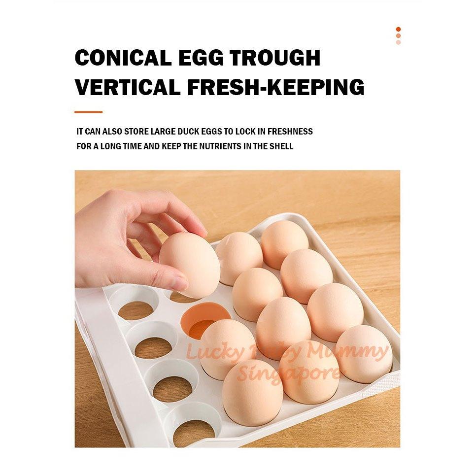 Egg Storage Box with Drawer Double Layer