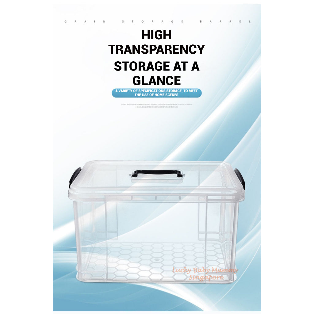 Transparent Multi-Use Storage Box / Plastic Storage Container With Comfortable Handle / Storage Organiser