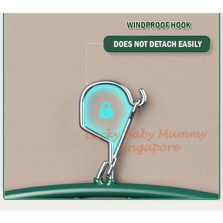 Premium Windproof Sock Drying Hanger Stainless Steel