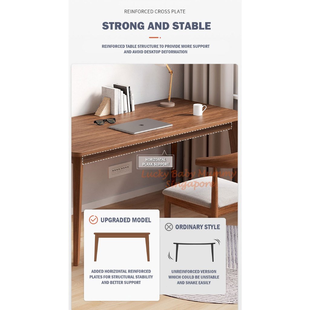 Nordic Rectangular Writing Desk for Home and Office