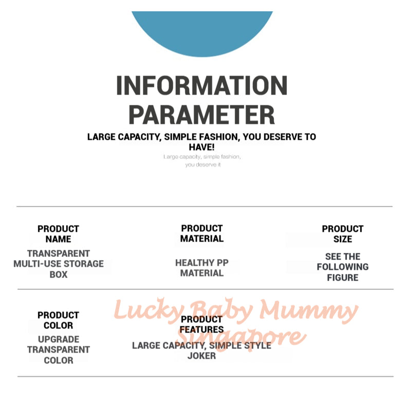 Transparent Multi-Use Storage Box / Plastic Storage Container With Comfortable Handle / Storage Organiser