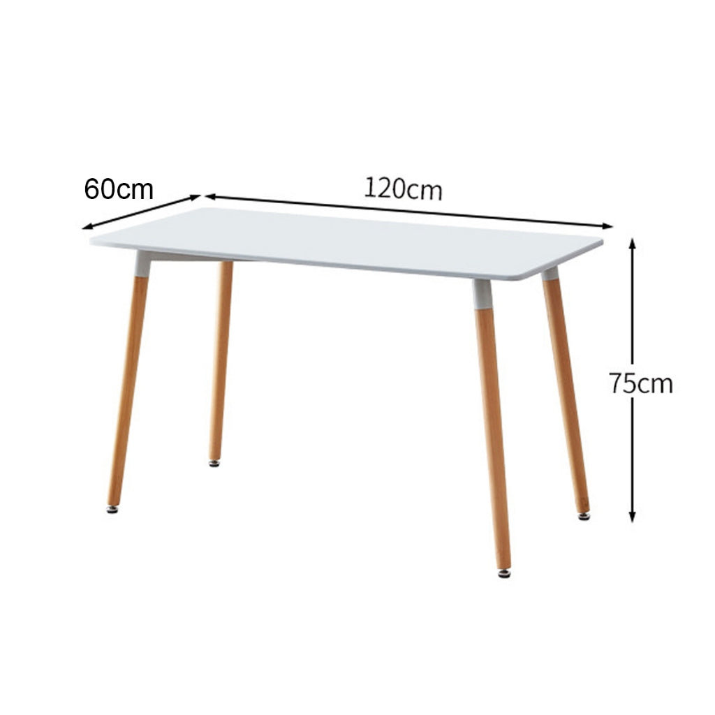 Minimalist Dining Table with Wooden Legs