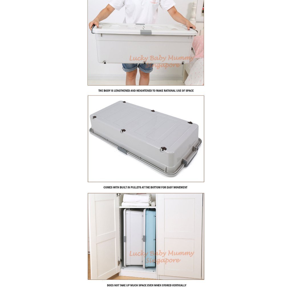 Underbed Stackable Storage Box with Wheels