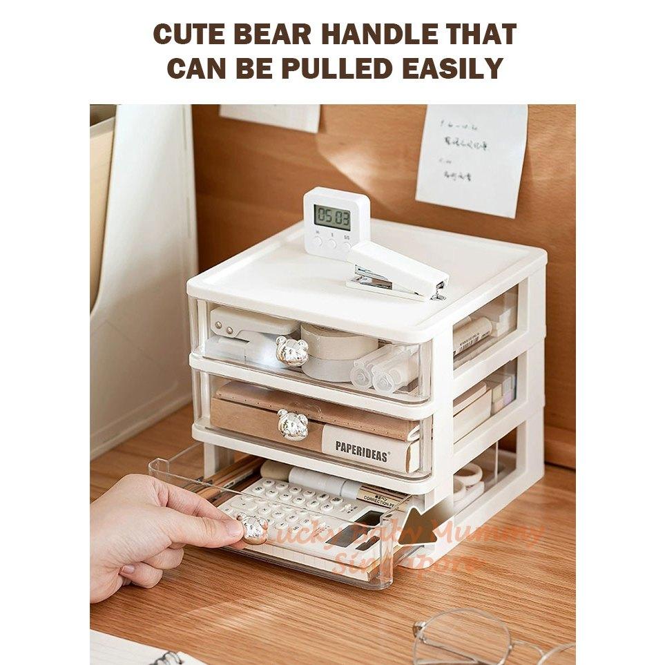 3 Layer Bear Desktop Storage Box