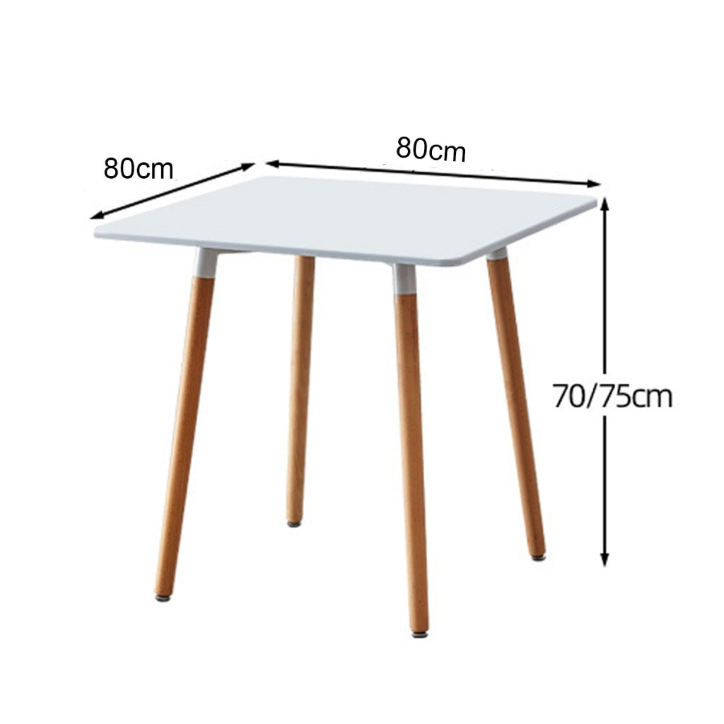 Minimalist Dining Table with Wooden Legs