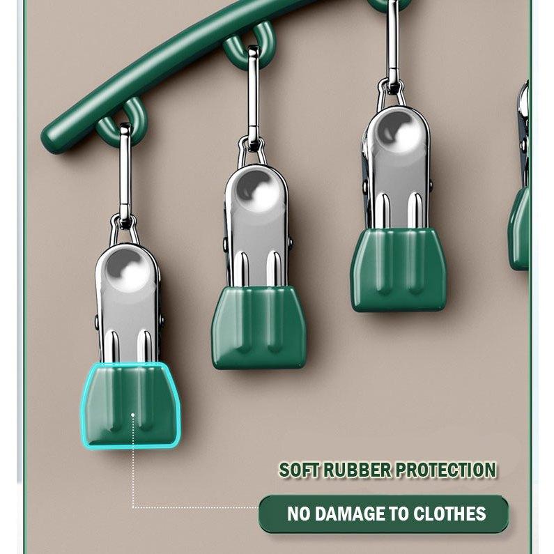 Premium Windproof Sock Drying Hanger Stainless Steel