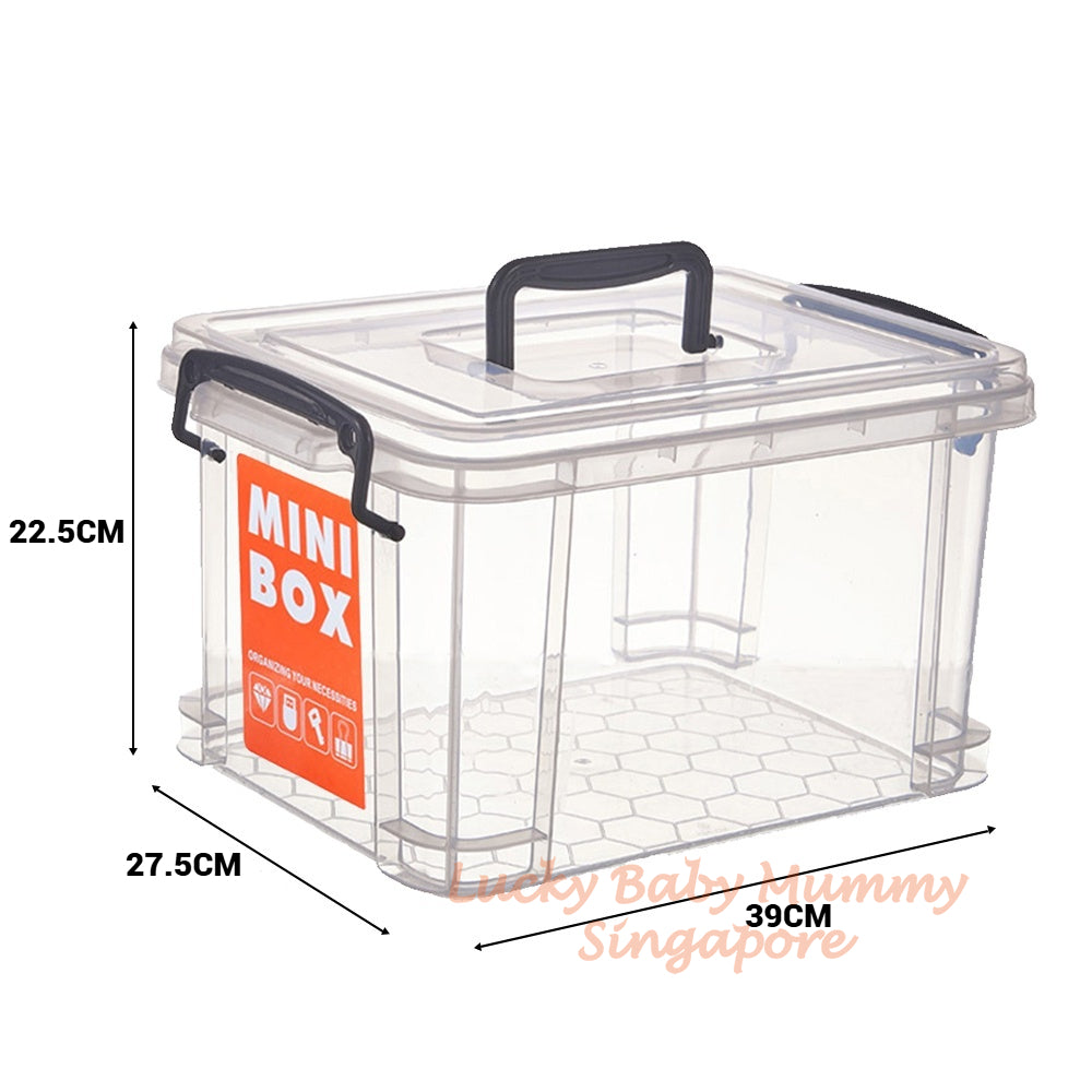 Transparent Multi-Use Storage Box / Plastic Storage Container With Comfortable Handle / Storage Organiser