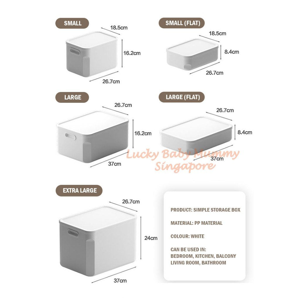 Stackable Minimalist Storage Box with Lid