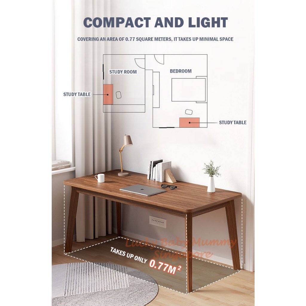 Nordic Rectangular Writing Desk for Home and Office