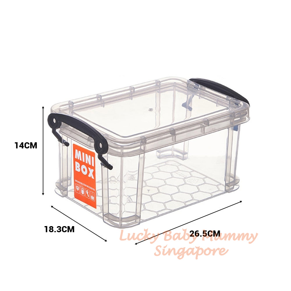 Transparent Multi-Use Storage Box / Plastic Storage Container With Comfortable Handle / Storage Organiser