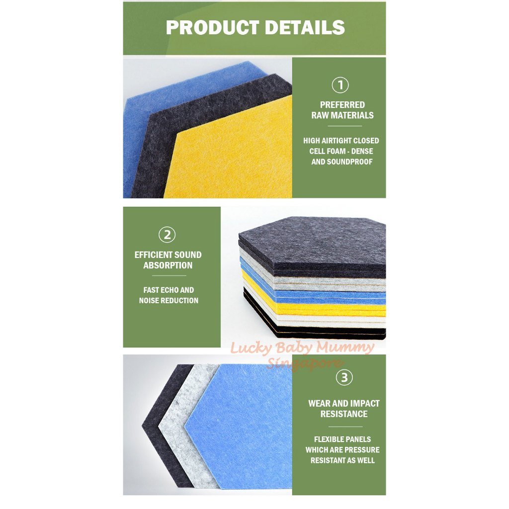 Self-adhesive Hexagon Soundproof Stickers