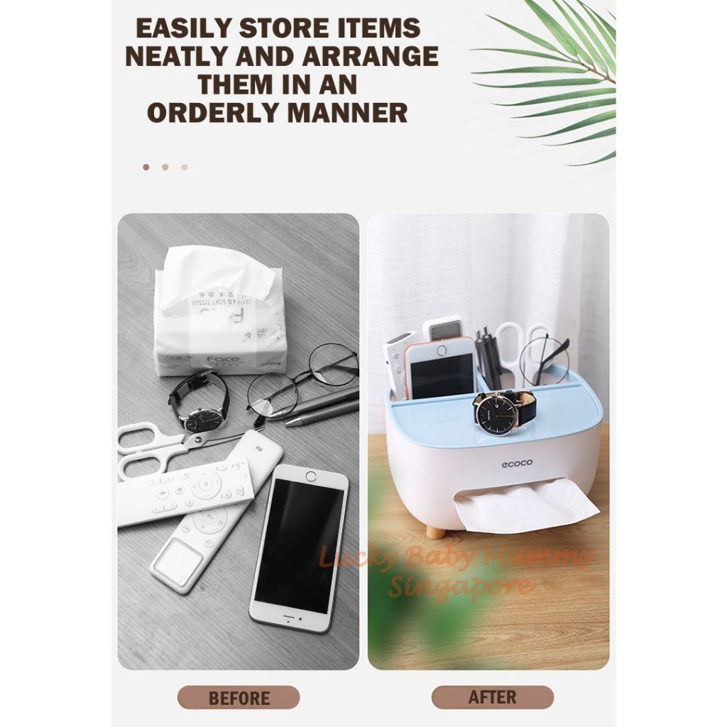 Ecoco Minimalist Multi-functional Tissue Paper Box