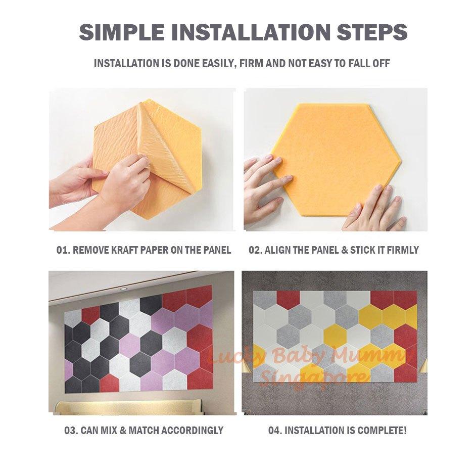 Self-adhesive Hexagon Soundproof Stickers