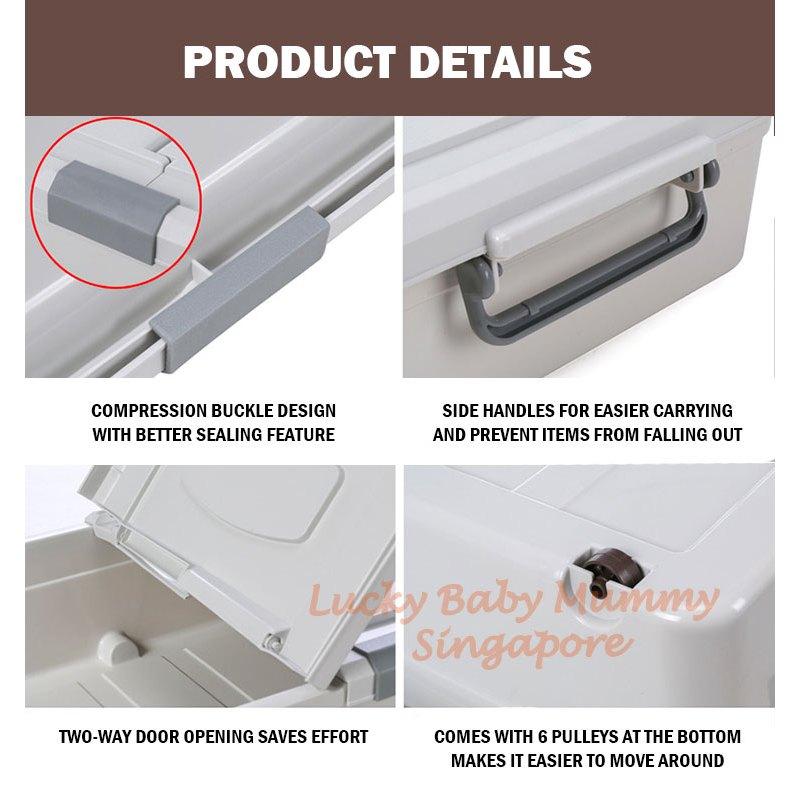 Underbed Stackable Storage Box with Wheels