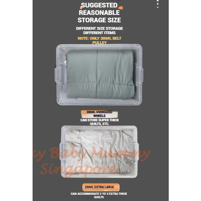 Stackable Transparent Storage Box / Storage Organisers / Multipurpose PP Storage Container with Handle