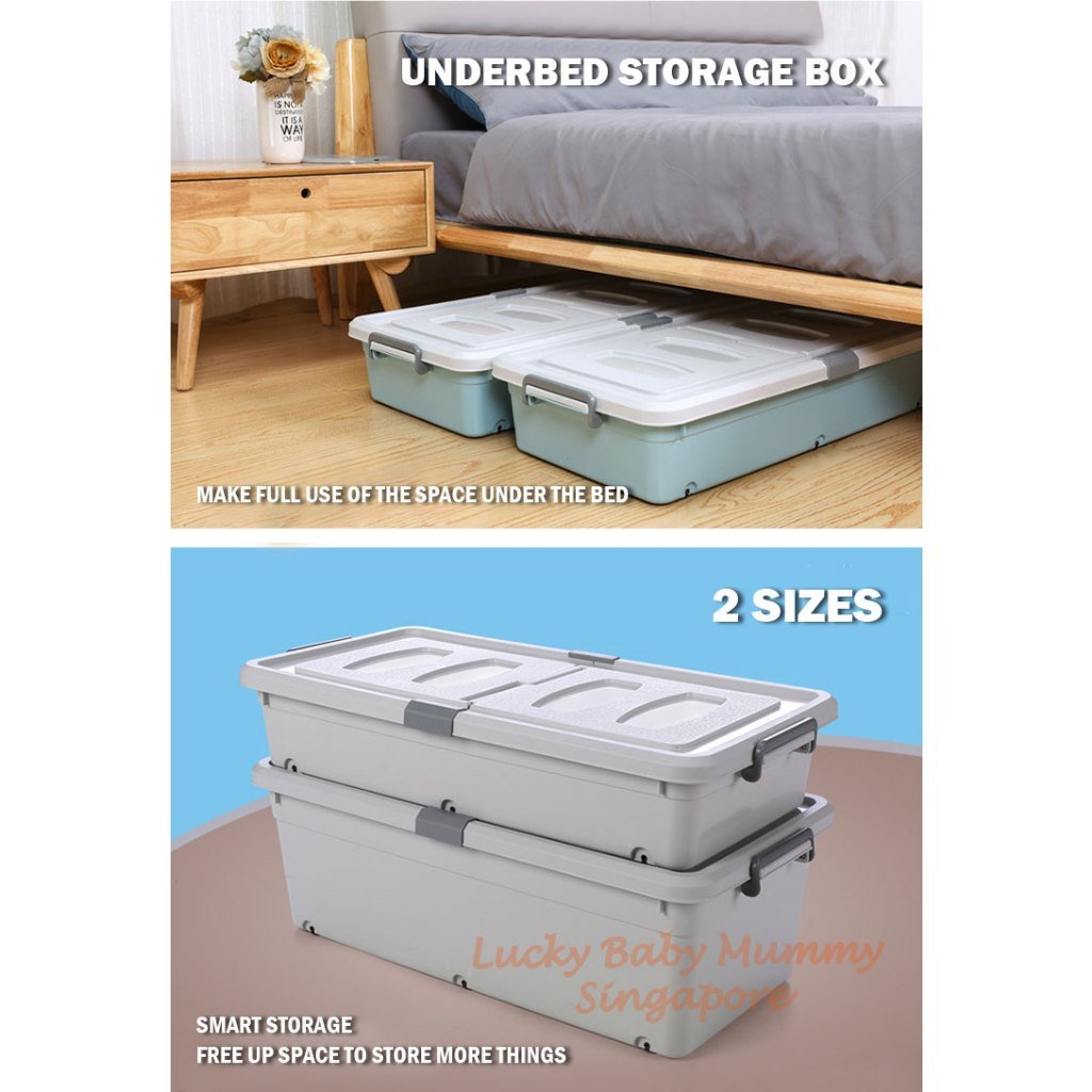 Underbed Stackable Storage Box with Wheels